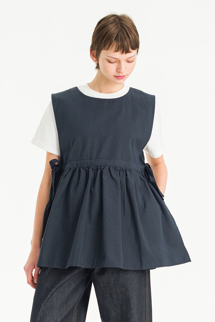 Faye Ribboned Vest, Navy
