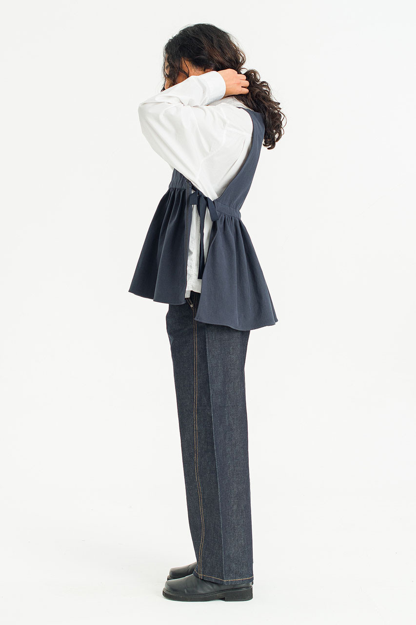 Faye Ribboned Vest, Navy