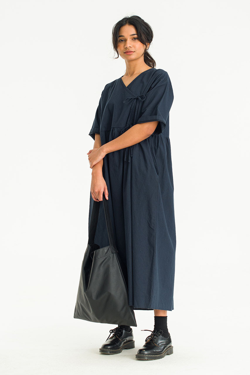 Faye Ribbon Dress, Navy