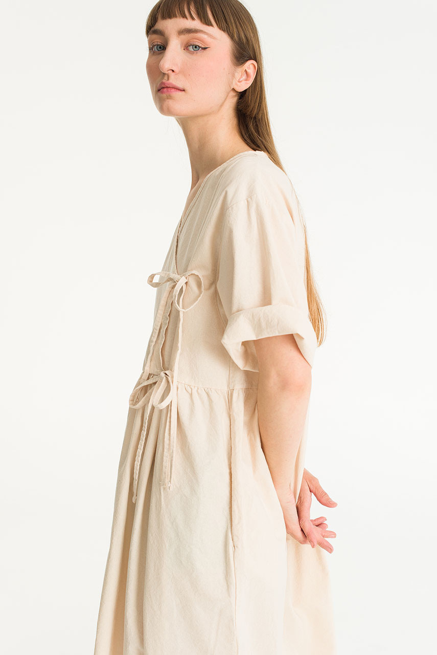 Faye Ribbon Dress, Ivory