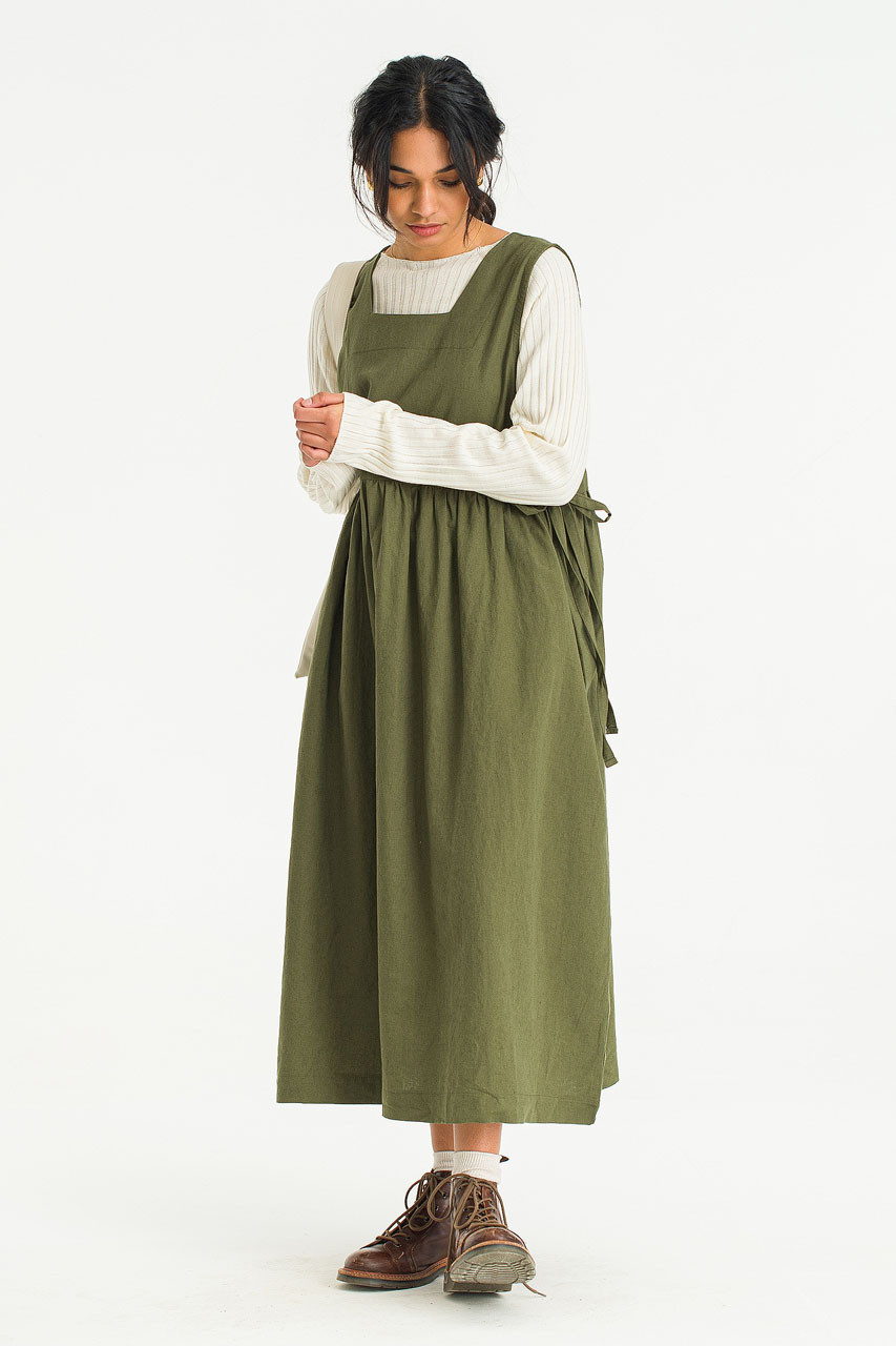 Jenni Cord Apron Dress, Charcoal