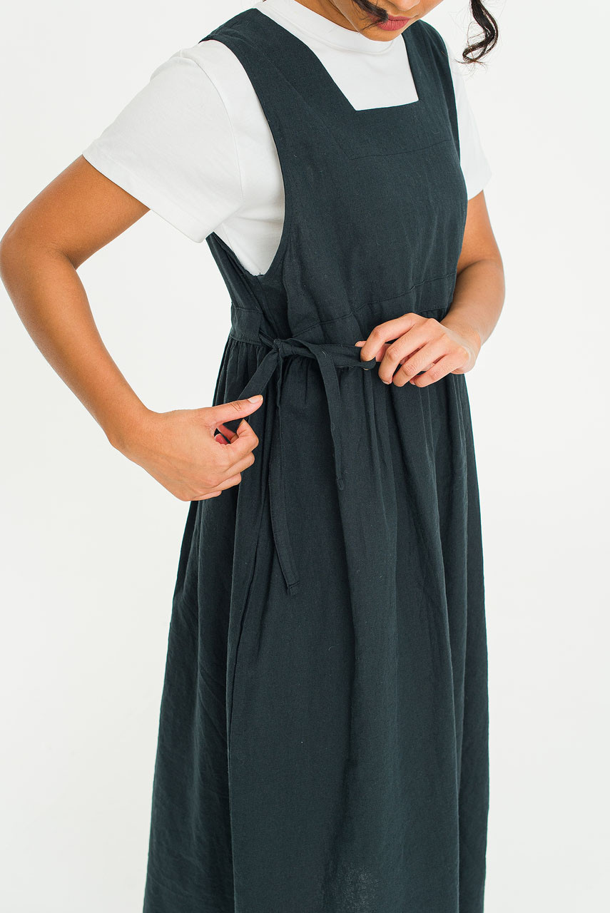 Martha Twin Ribbon Dress, Navy