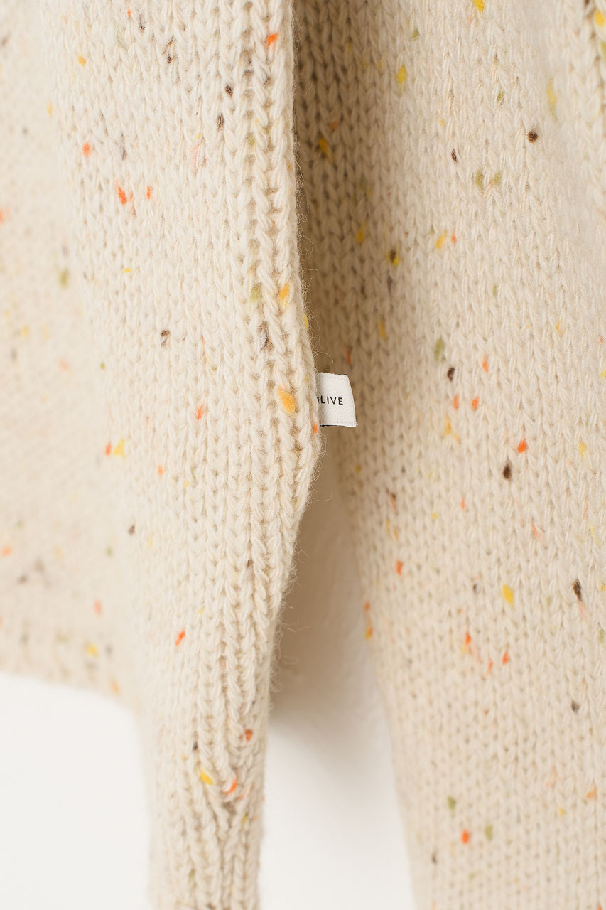 Flecked Fisherman Knit, Ivory
