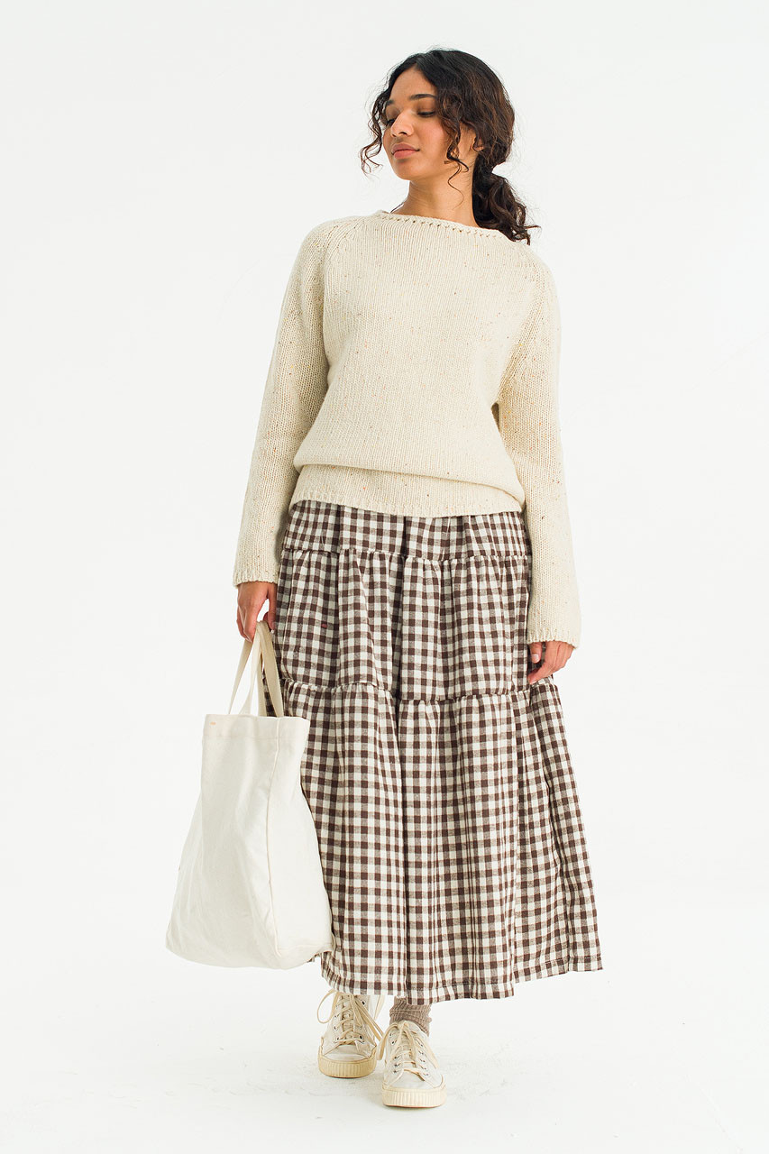 Flecked Fisherman Knit, Ivory