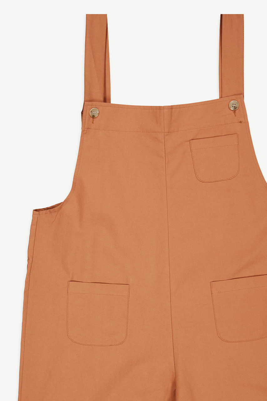 Kyoko Cotton Dungaree, Terracotta