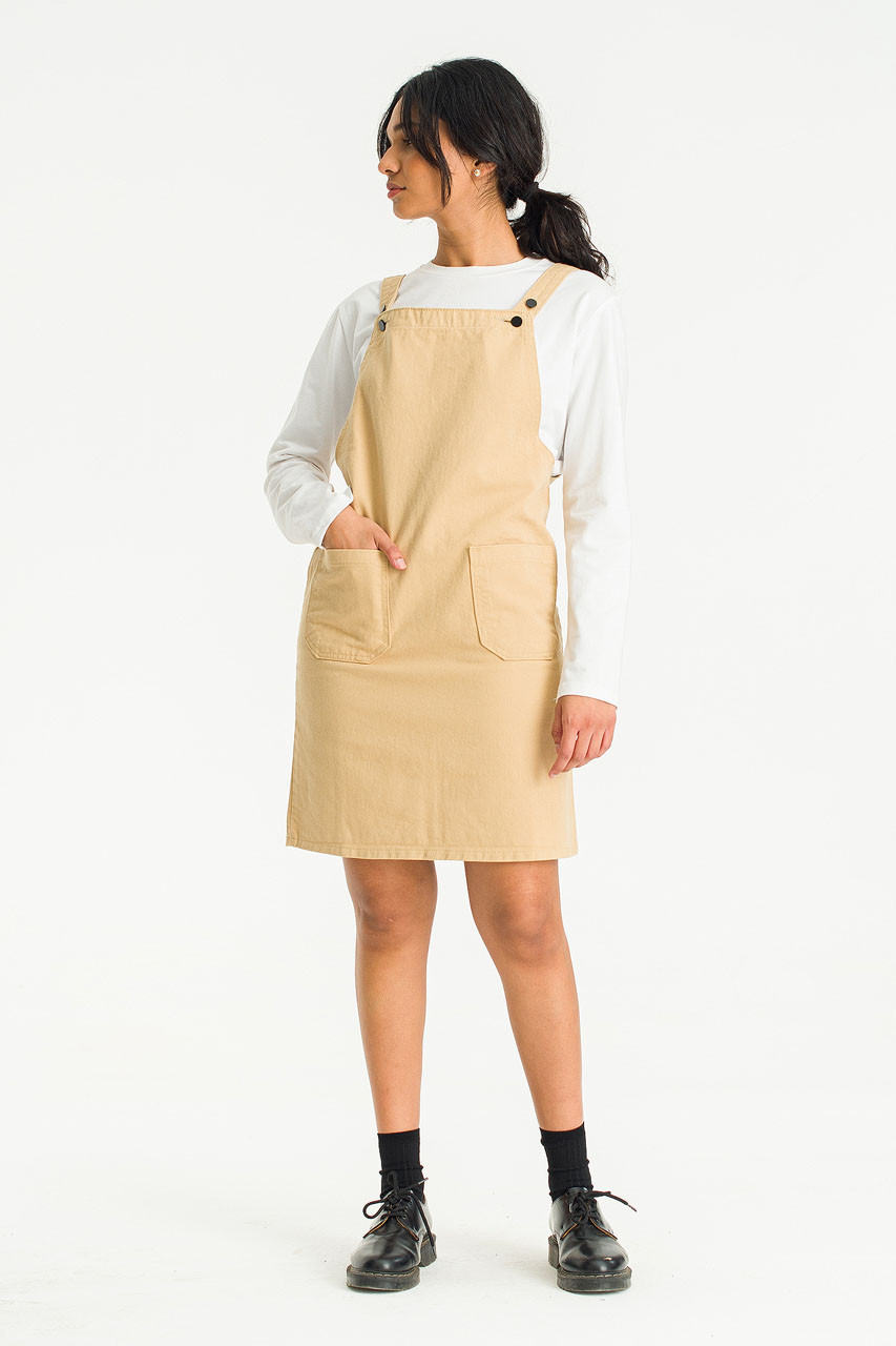 Apron Dress, Beige