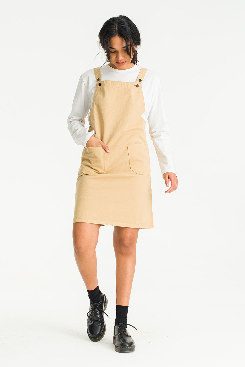 Apron Dress, Beige