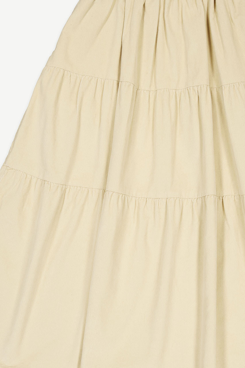 Meard Cord Skirt, Cream