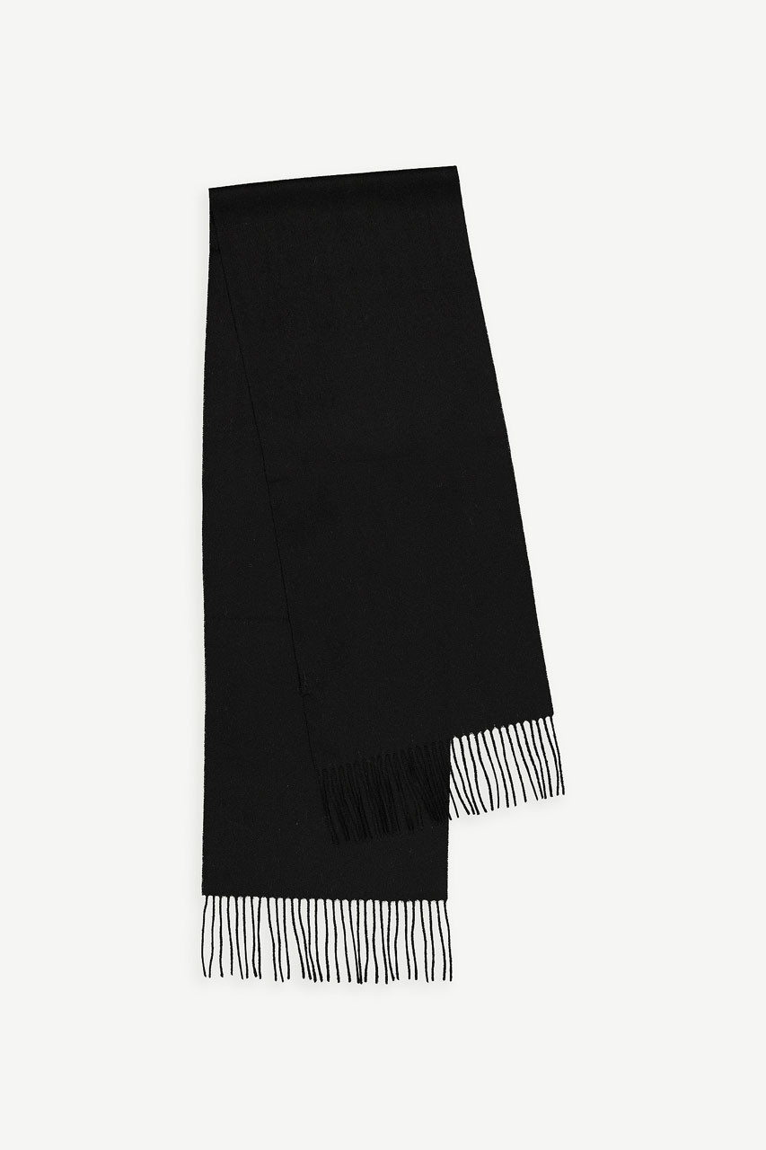 Menswear | Small Wool Scarf, Black