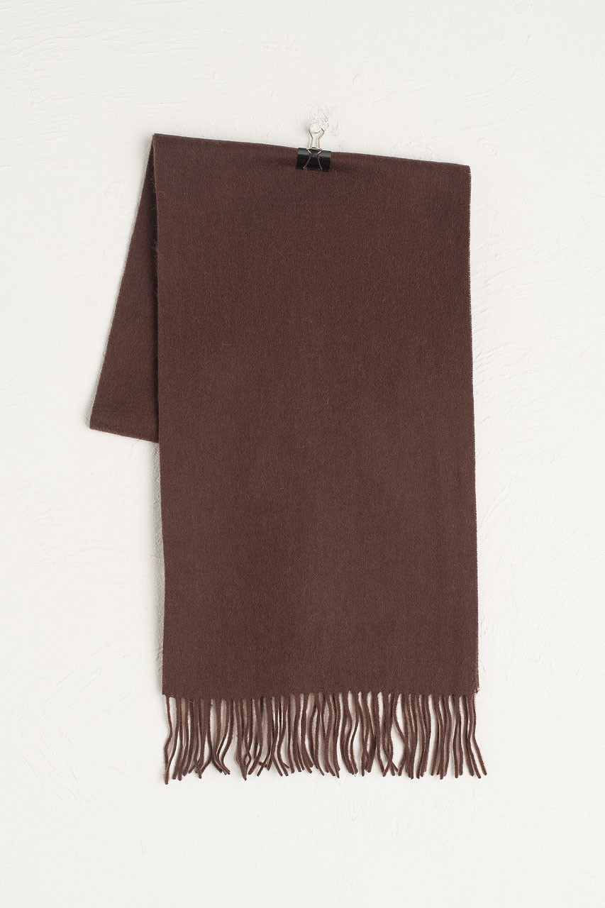 A/W Mini Wool Scarf, Brown