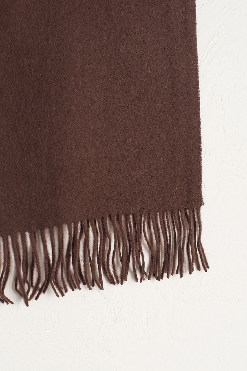 A/W Mini Wool Scarf, Brown