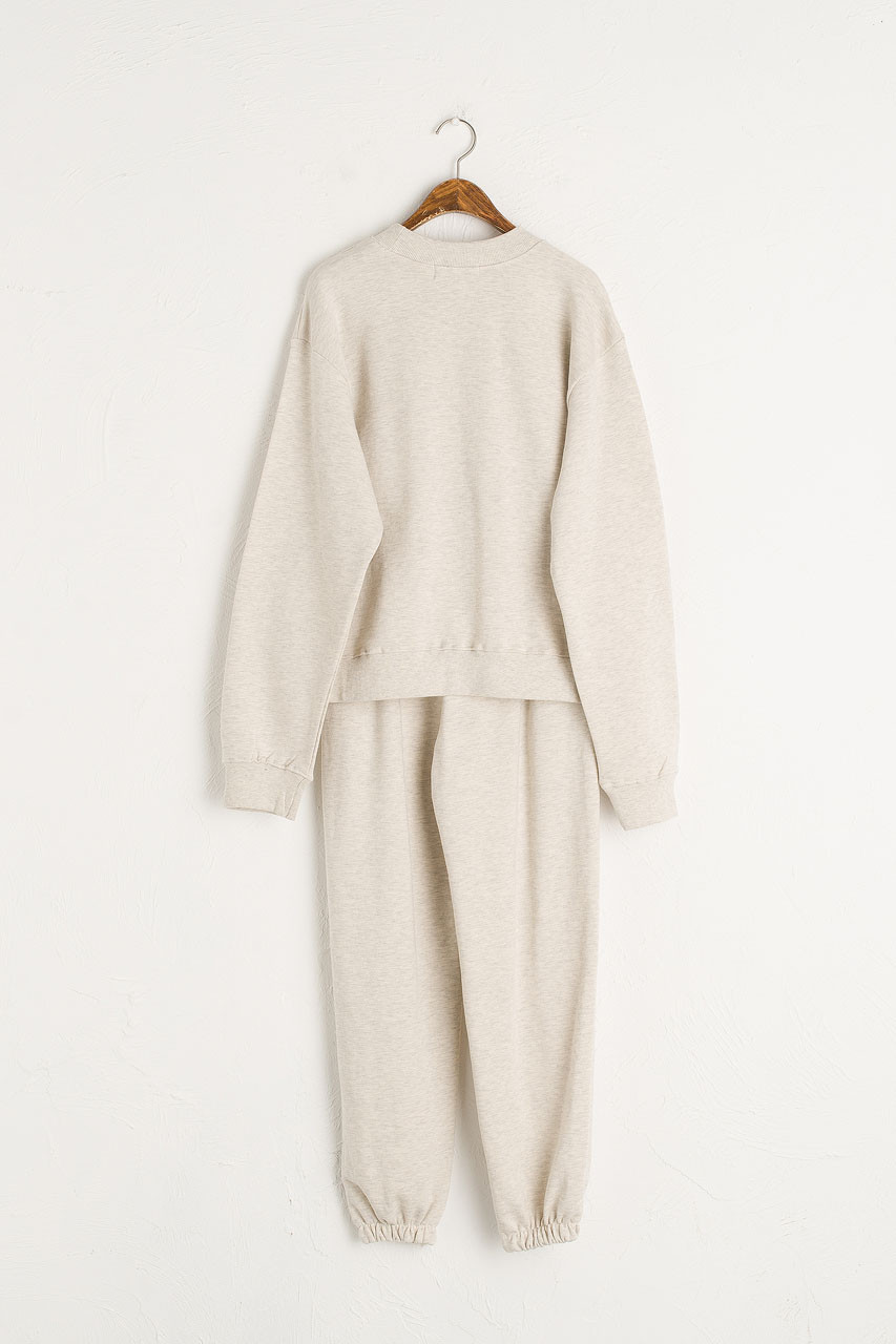 Sweatshirt & Jogger Set, Oatmeal