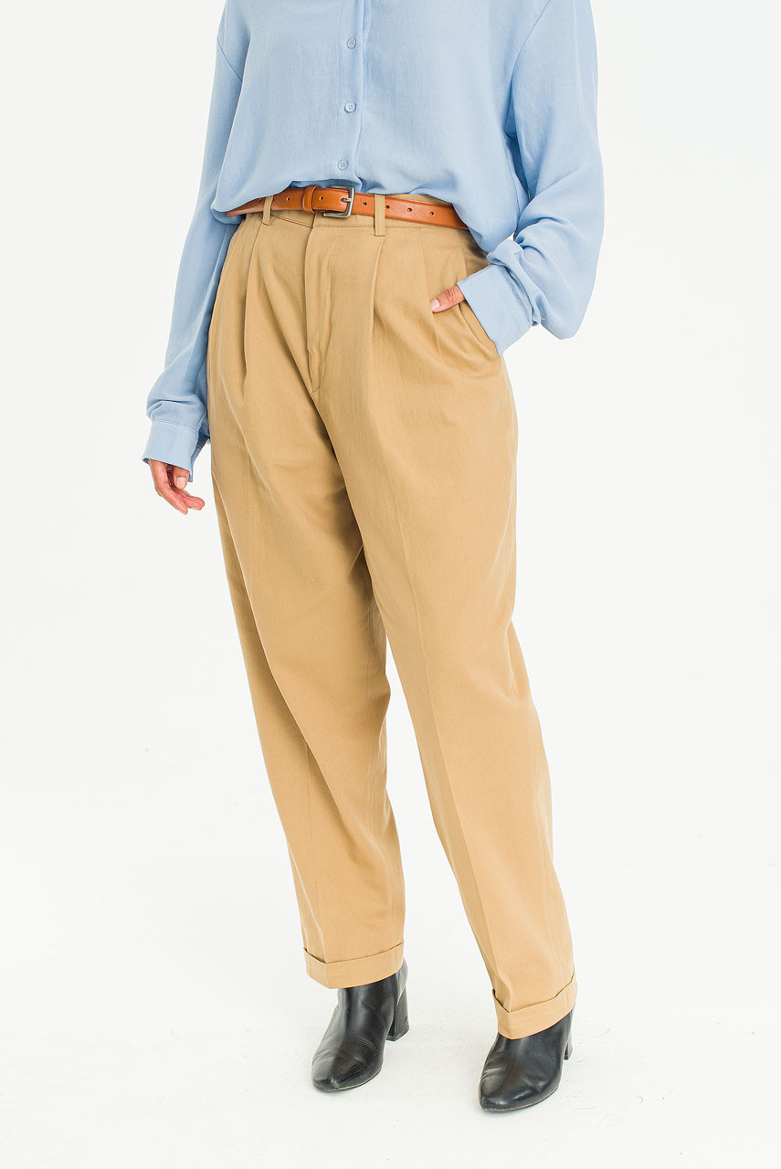 Twill Taylor Pants, Beige