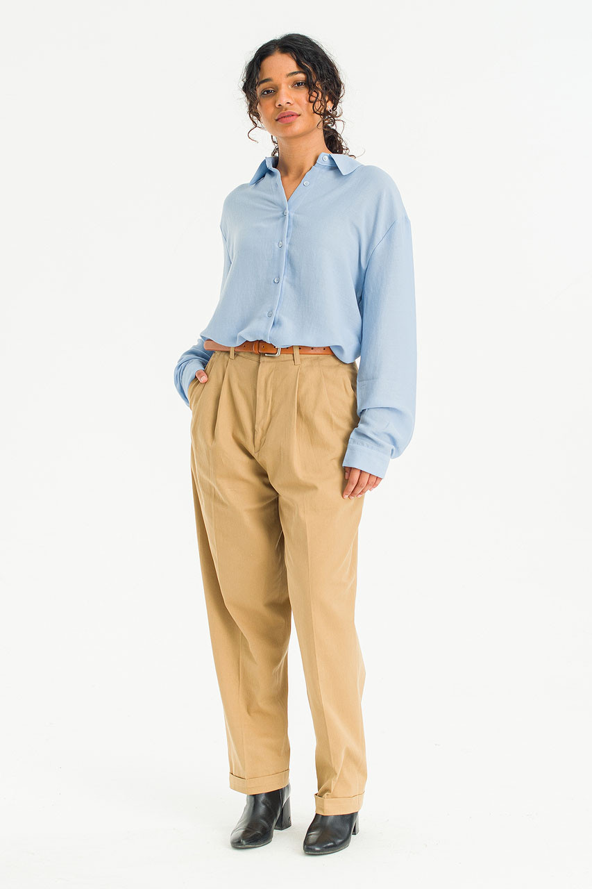 Twill Taylor Pants, Beige