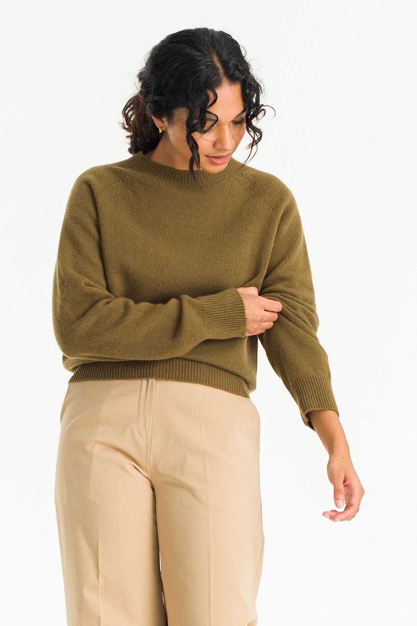 Seamless Raglan Jumper, Khaki (Limited Time Offer)