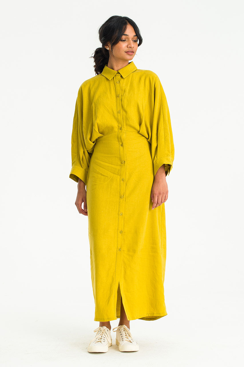 Tusci Shirt Dress, Mustard