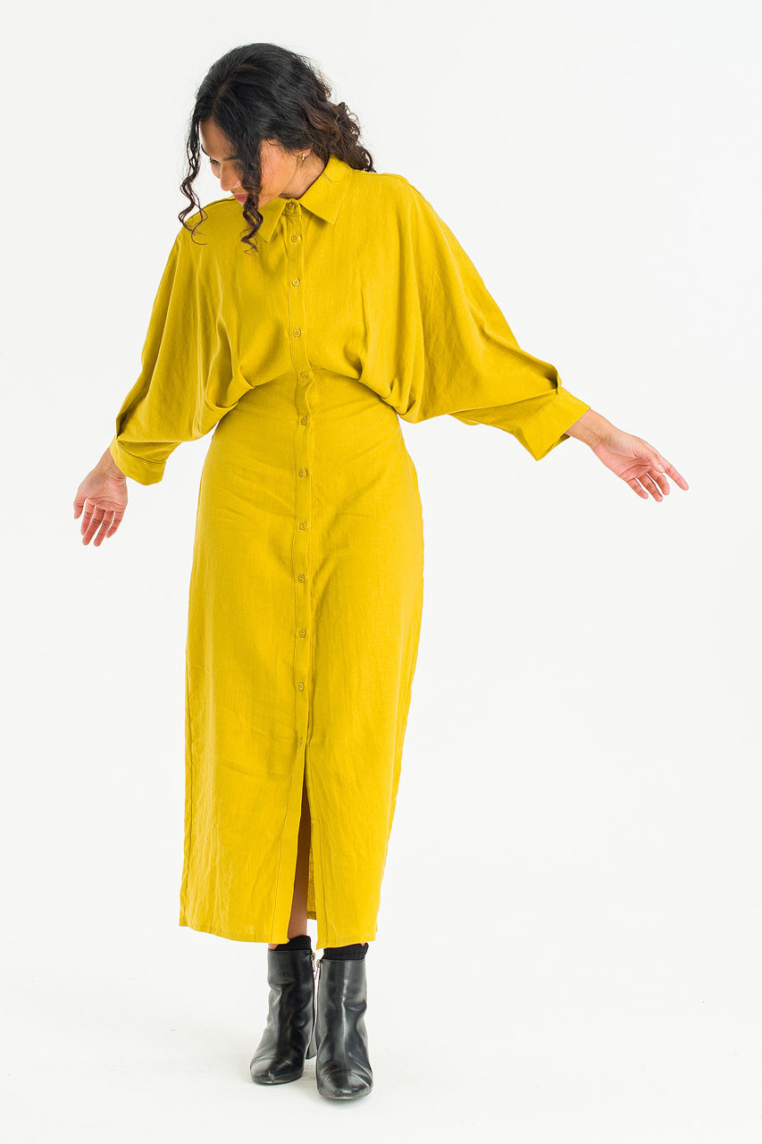 Tusci Shirt Dress, Mustard