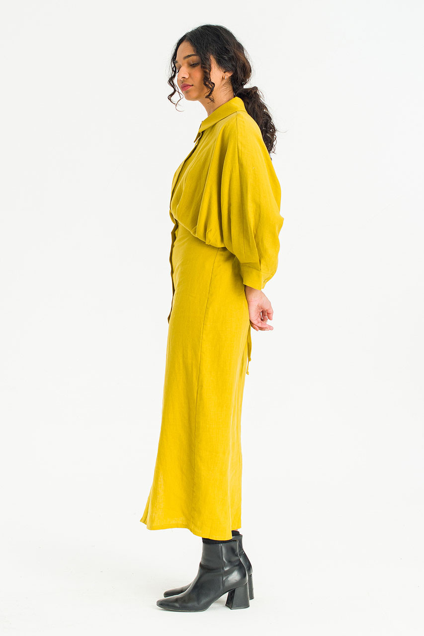Tusci Shirt Dress, Mustard