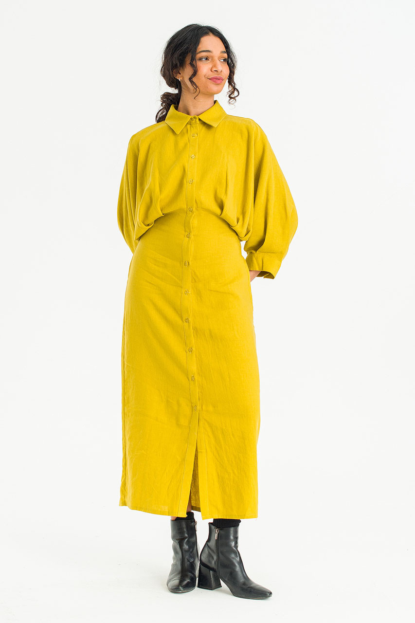 Tusci Shirt Dress, Mustard