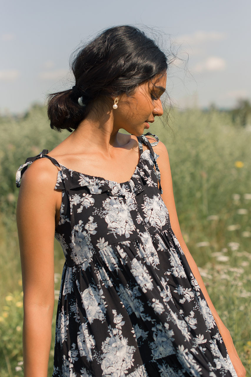 Vintage Roses Cami Dress, Navy