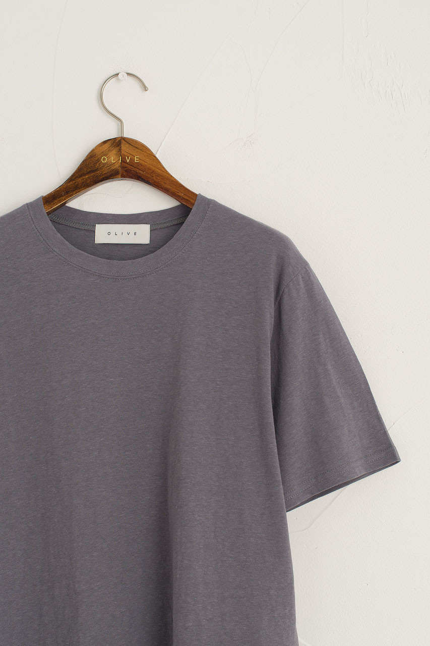 Dana Loose Fit Crop Tee, Charcoal