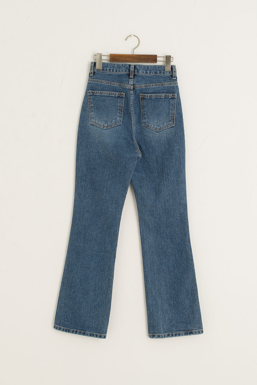 Freya Kick Flare Jean, Mid Blue