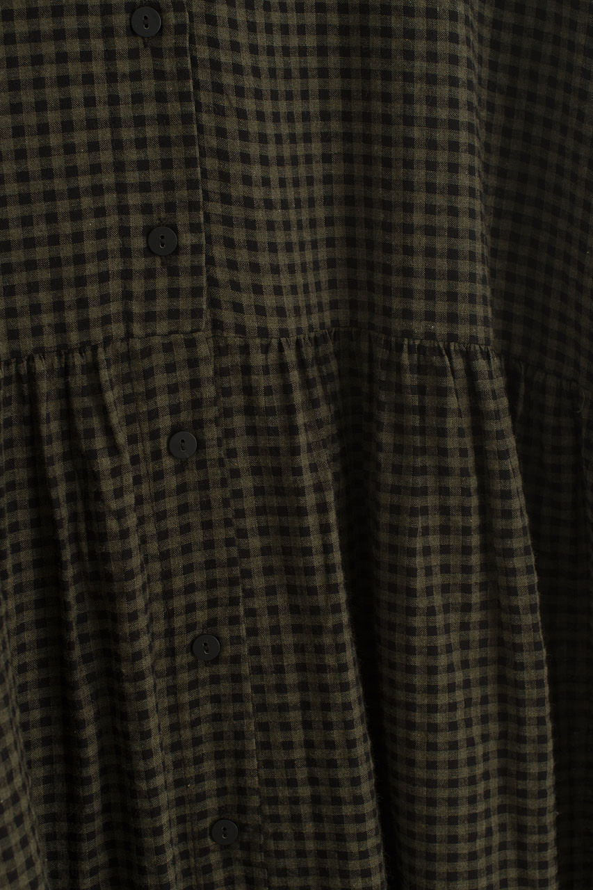 Annie Gingham Dress, Khaki