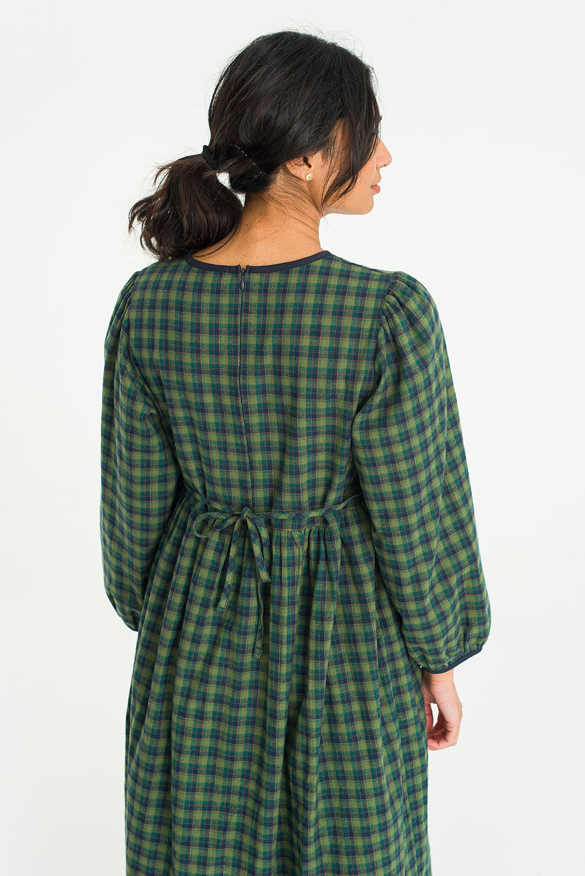 Kaneko Check Dress, Green