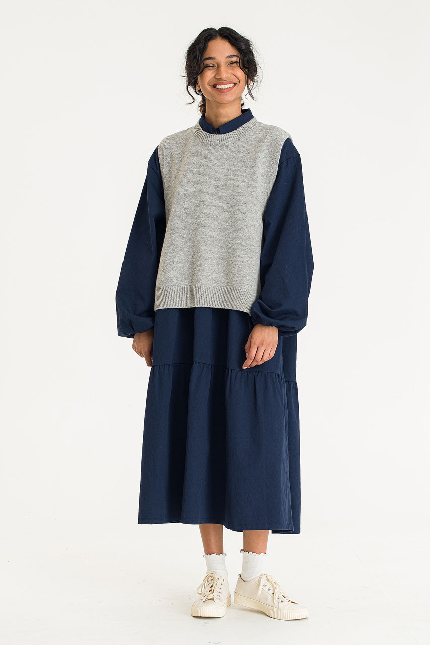 Side Ribbon Vest, Grey