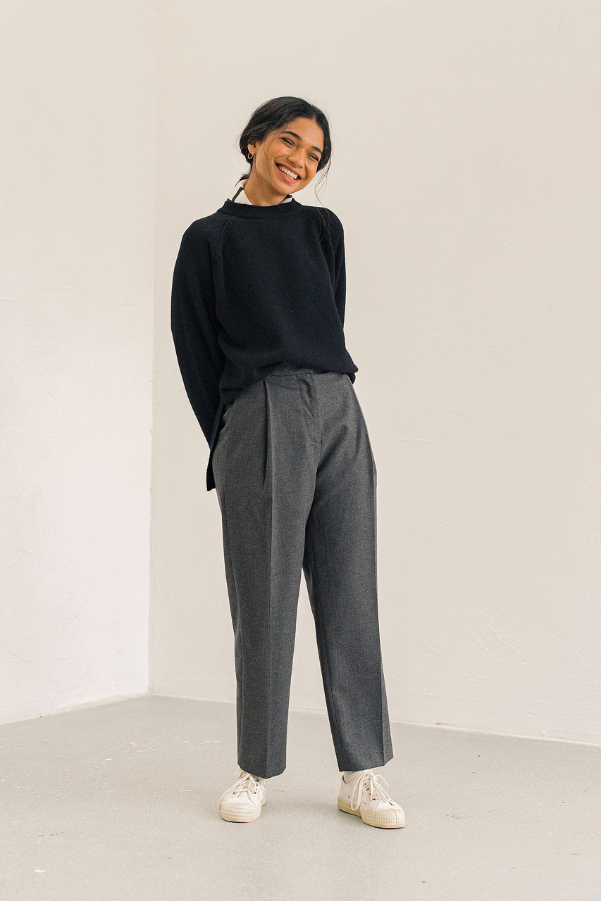 Roana Pintuck Trousers, Charcoal