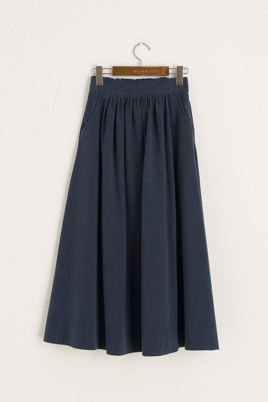 Cotton Workwear Skirt, Navy