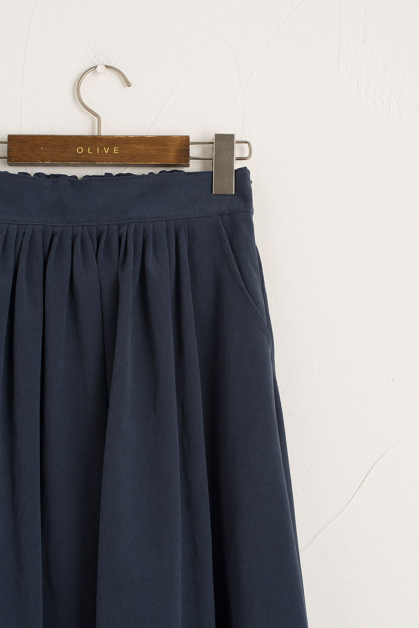 Cotton Workwear Skirt, Navy