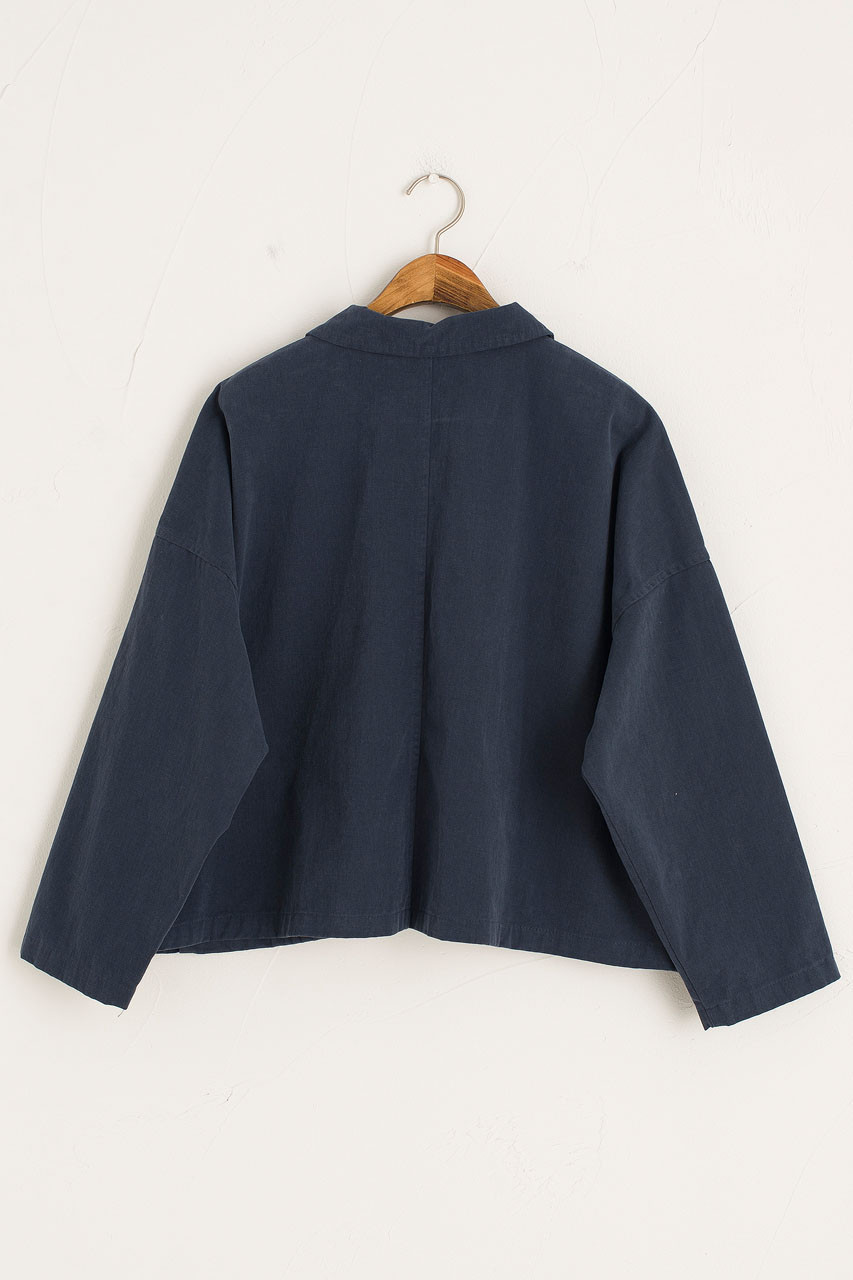Cotton Workwear Jacket, Navy
