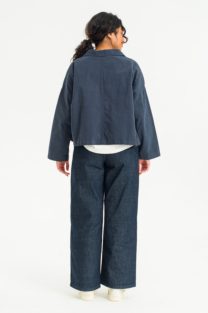 Cotton Workwear Jacket, Navy