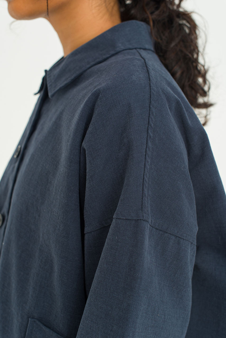 Cotton Workwear Jacket, Navy