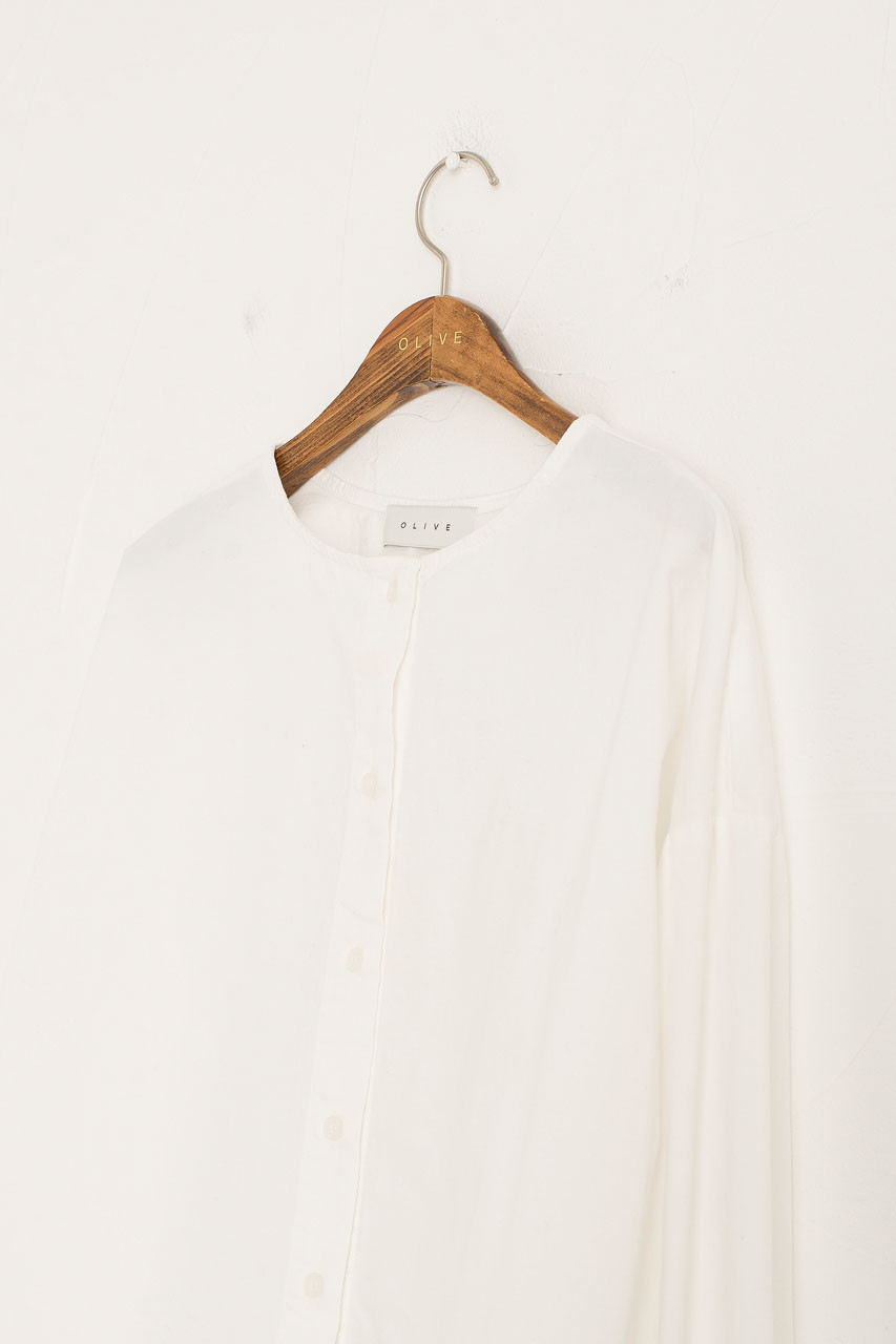 Ribbon Sleeve Balloon Blouse, Ivory