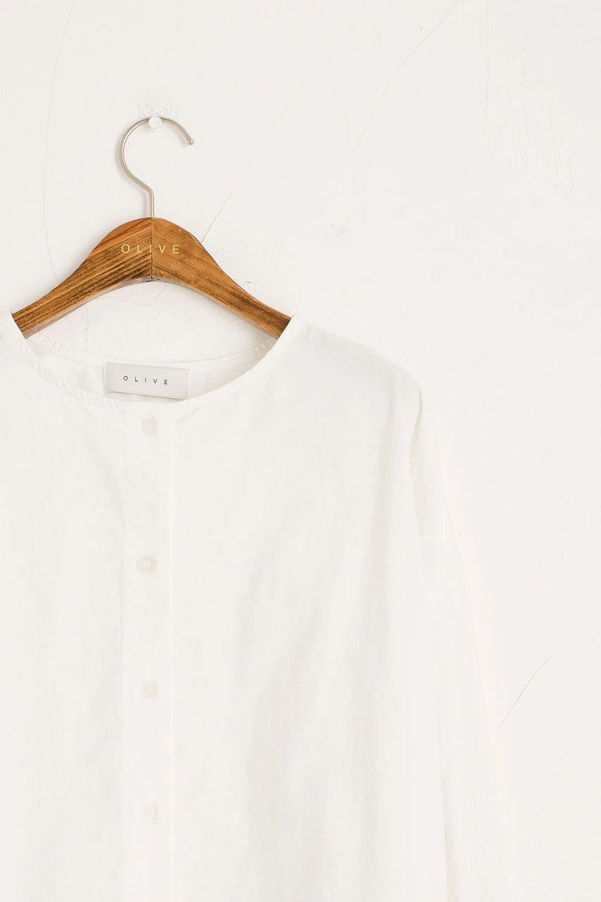 Ribbon Sleeve Balloon Blouse, Ivory