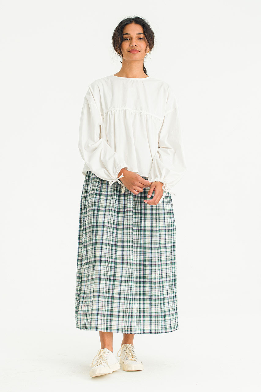 Ribbon Sleeve Balloon Blouse, Ivory