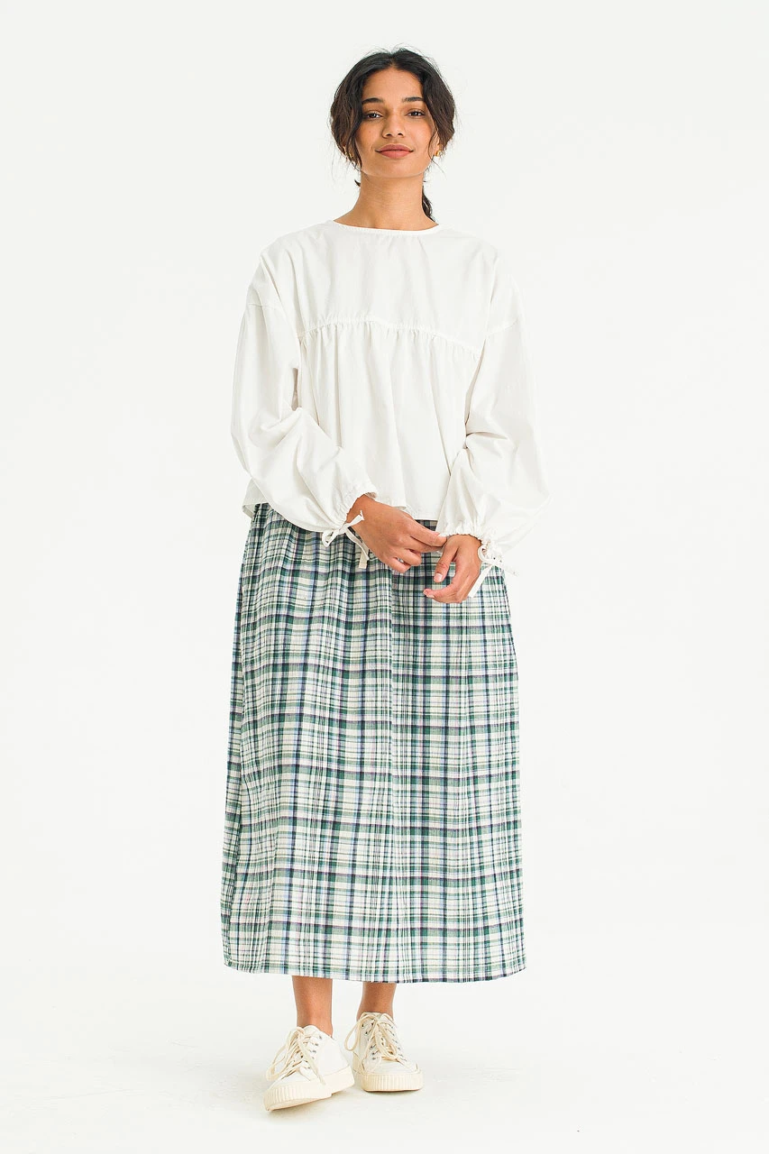 Ribbon Sleeve Balloon Blouse, Ivory