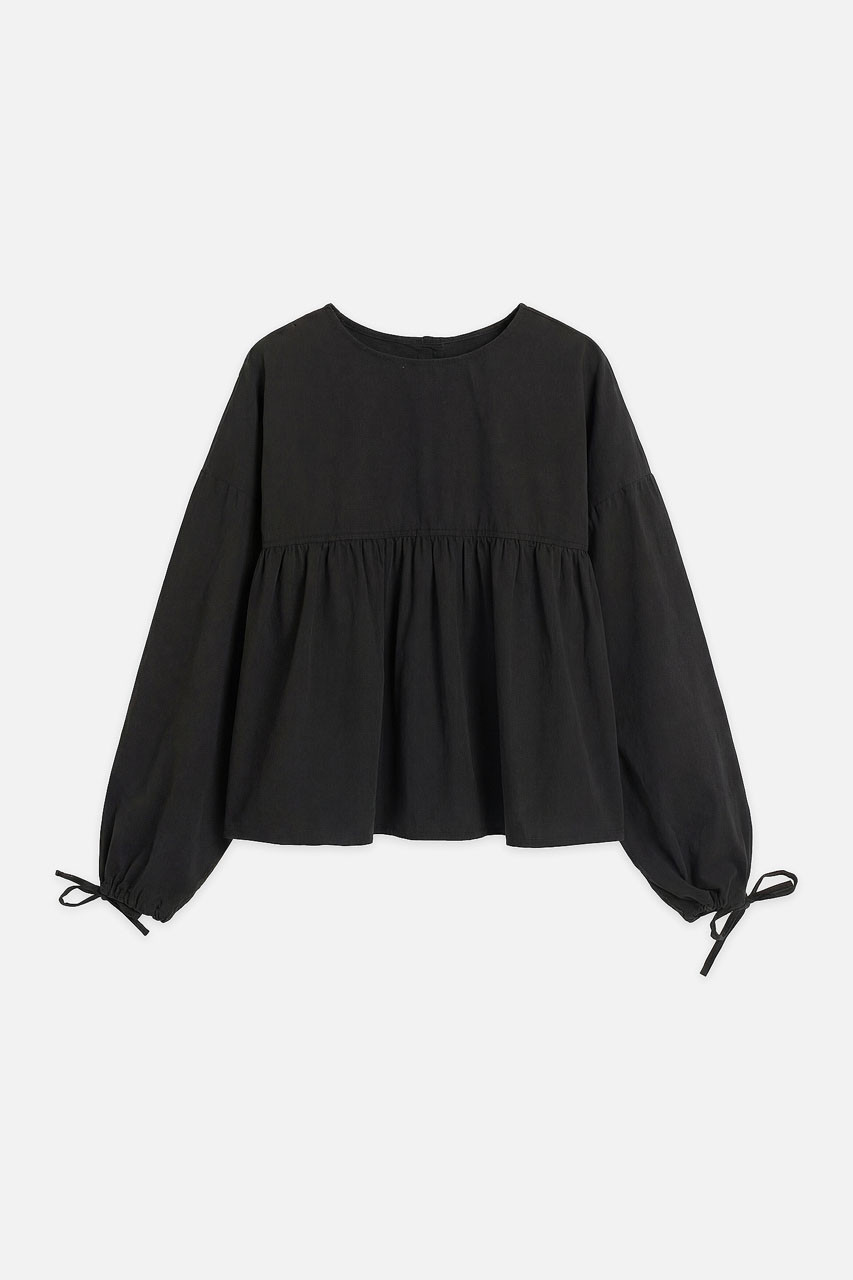 トップス andmary Manon ribbon tops black ANDMARY】Manon ribbon tops