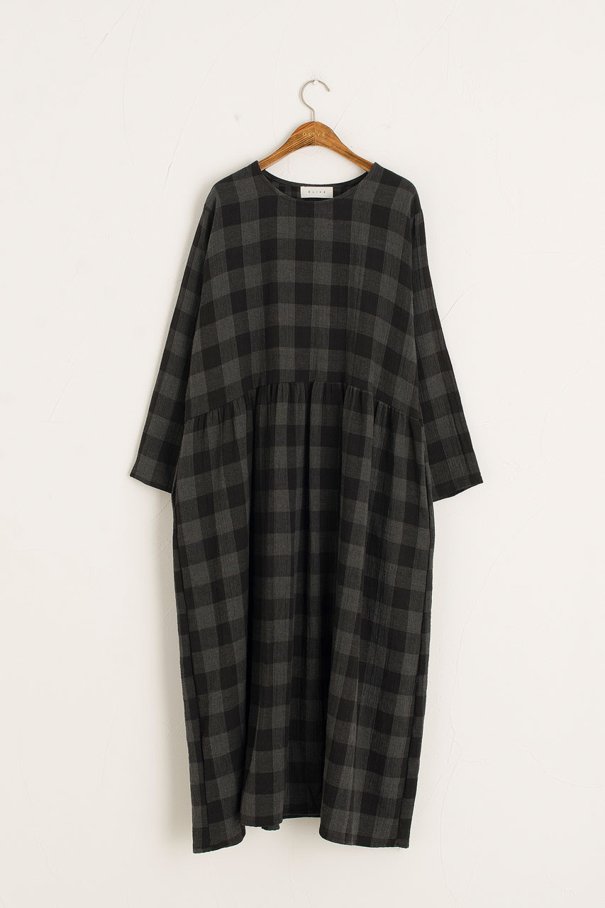 Poppi Double Faced Check Dress, Large Check