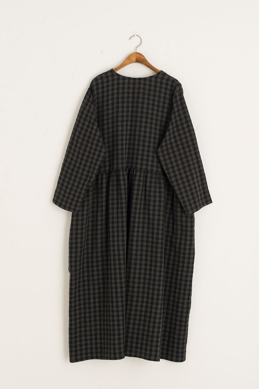 Poppi Double Faced Check Dress, Small Check