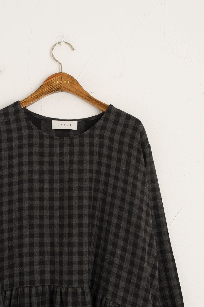 Poppi Double Faced Check Dress, Small Check