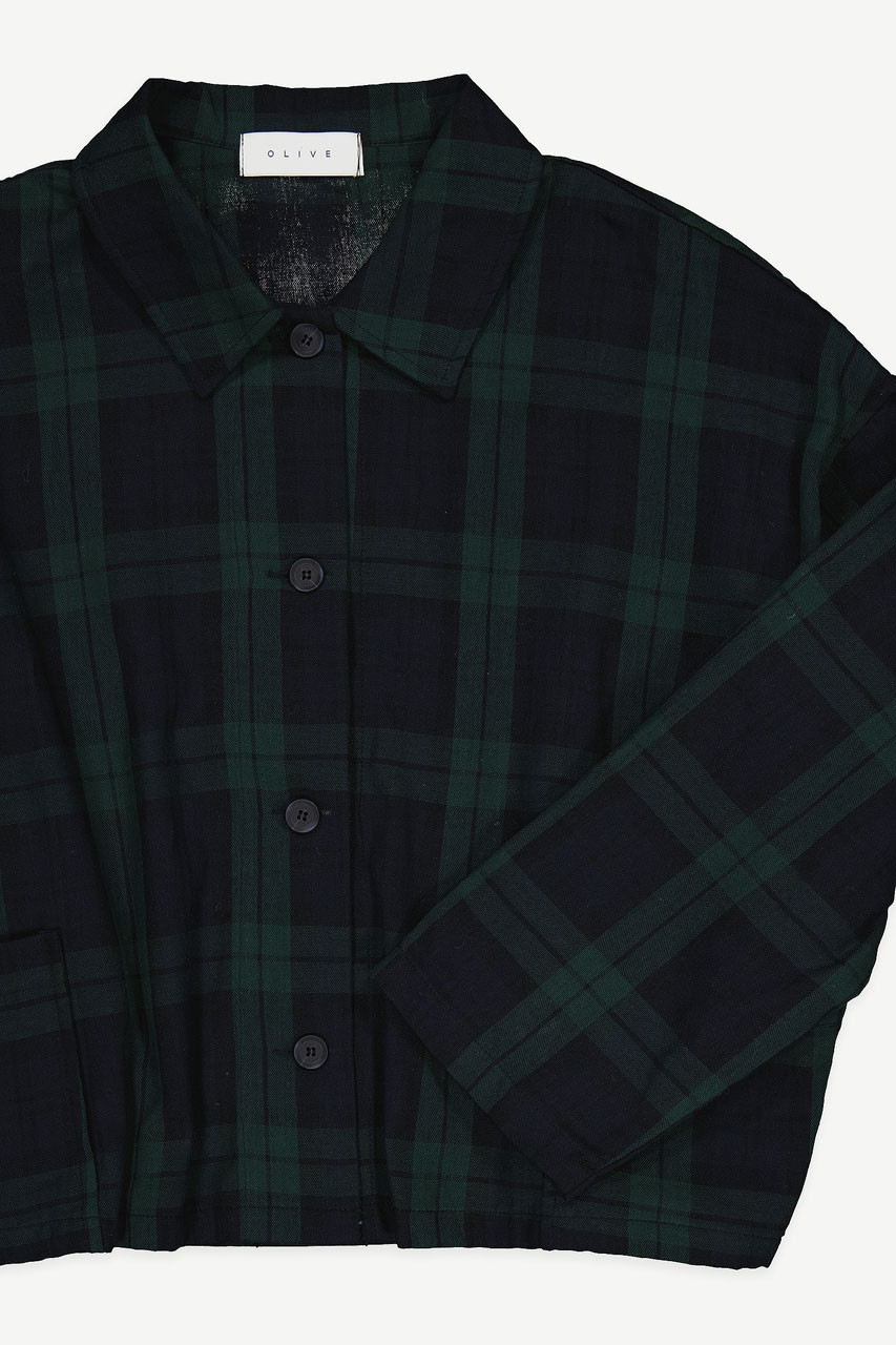 Check Field Jacket, Green