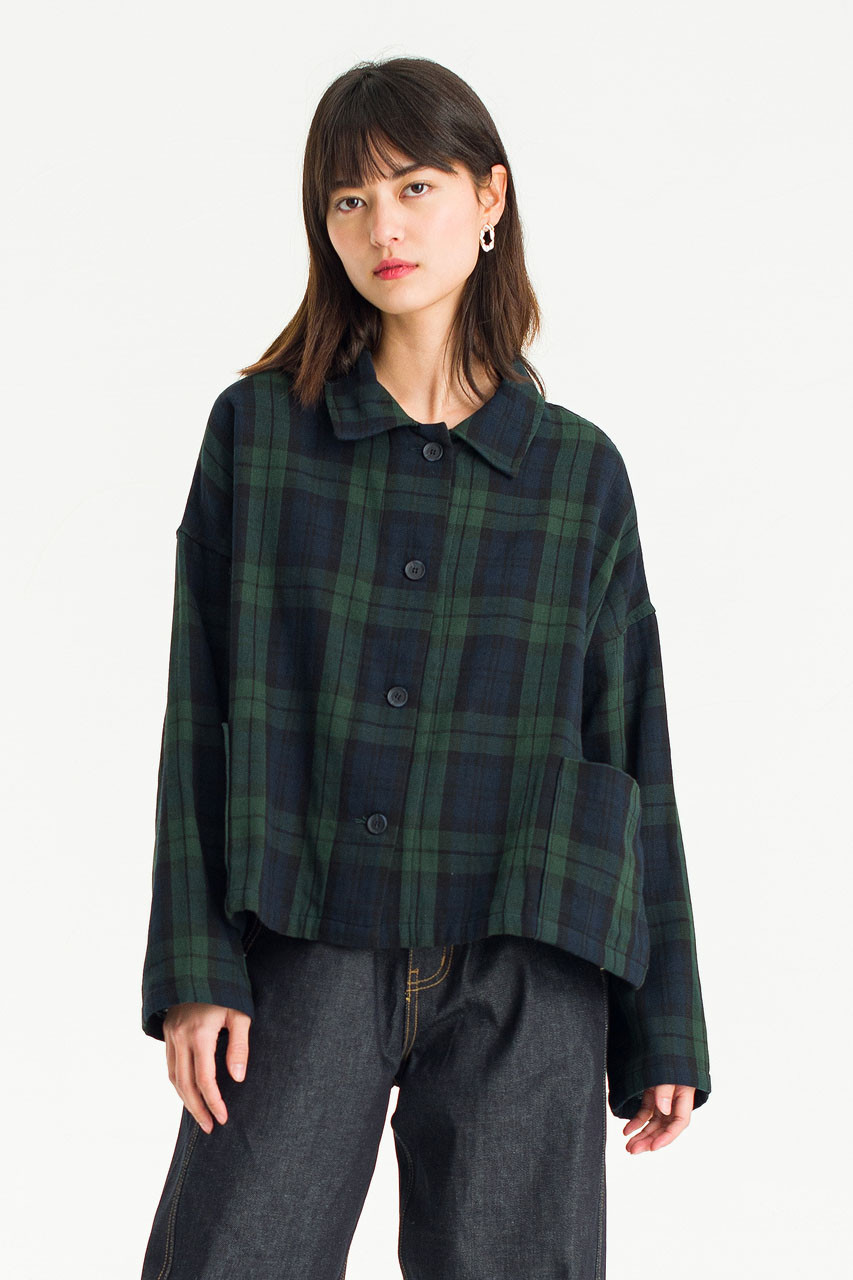 Check Field Jacket, Green