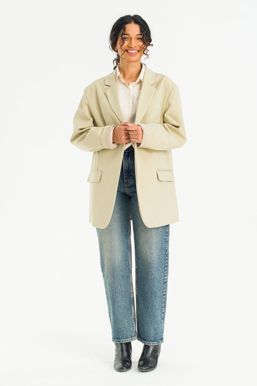 Foix Open Jacket, Beige