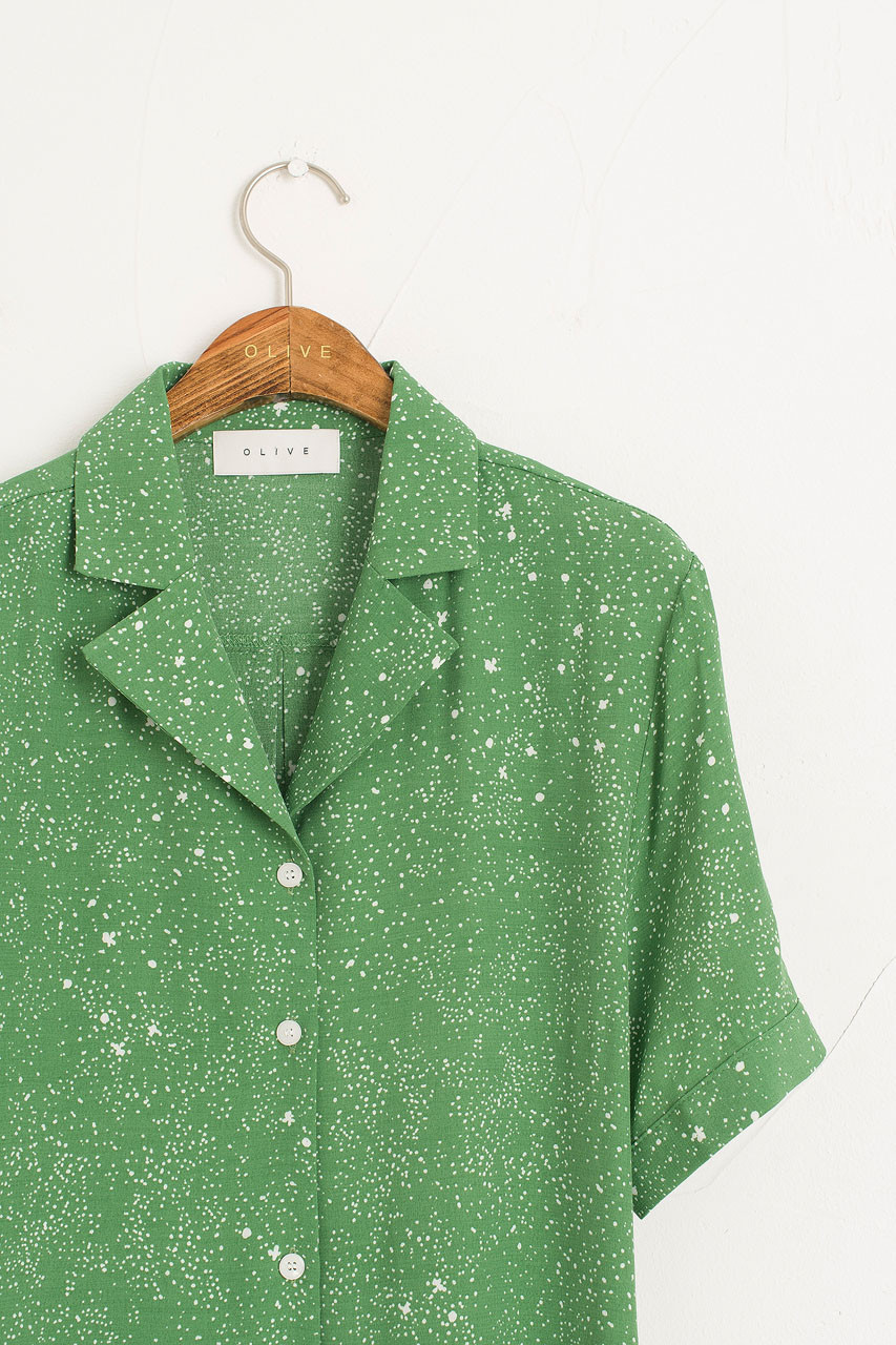 Dotty Maxi Dress, Green