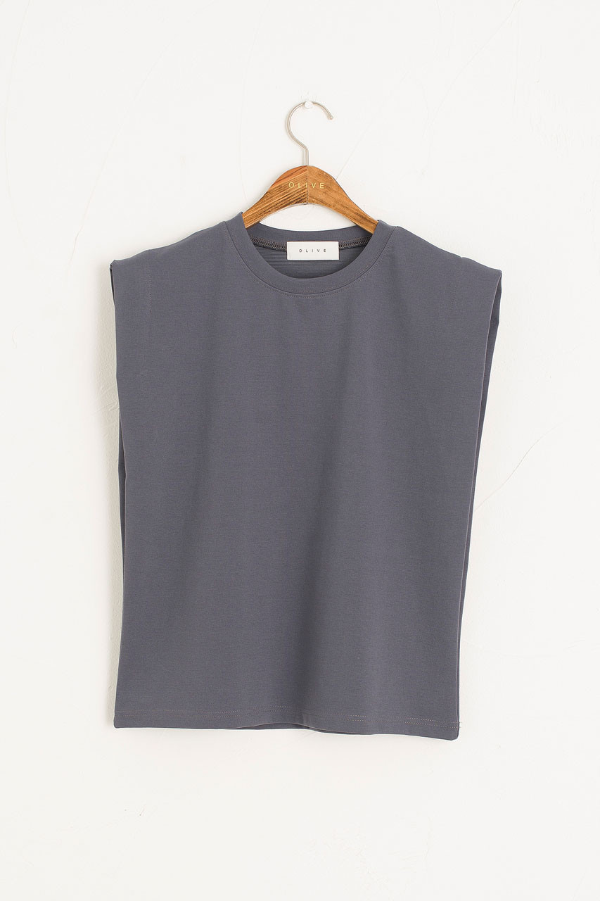 Soya Tank Top, Charcoal
