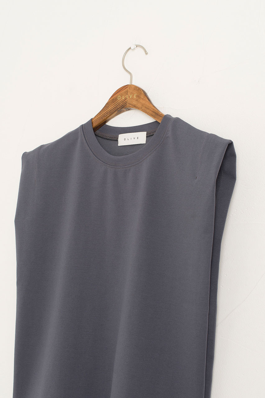 Soya Tank Top, Charcoal