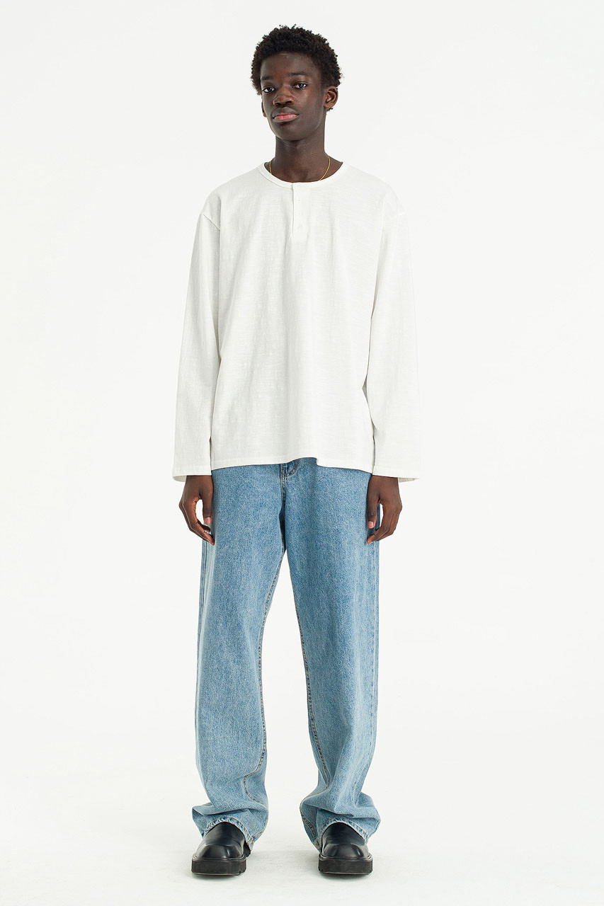 Menswear | Wide Denim Jeans, Light Blue
